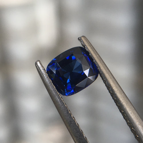 0.80 ct Natural Heated Royal Blue Sapphire | Cushion | CGTL Certified