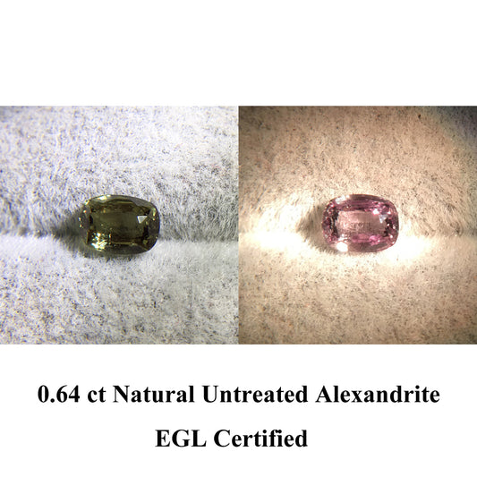0.64 ct Natural Untreated Alexandrite | Oval | EGL Certified