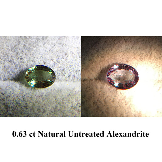 0.63 ct Natural Untreated Alexandrite | Oval | VVS