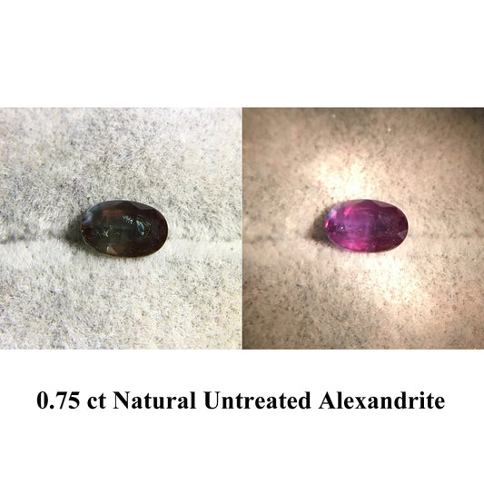 0.75 ct Natural Untreated Alexandrite | Oval | VS